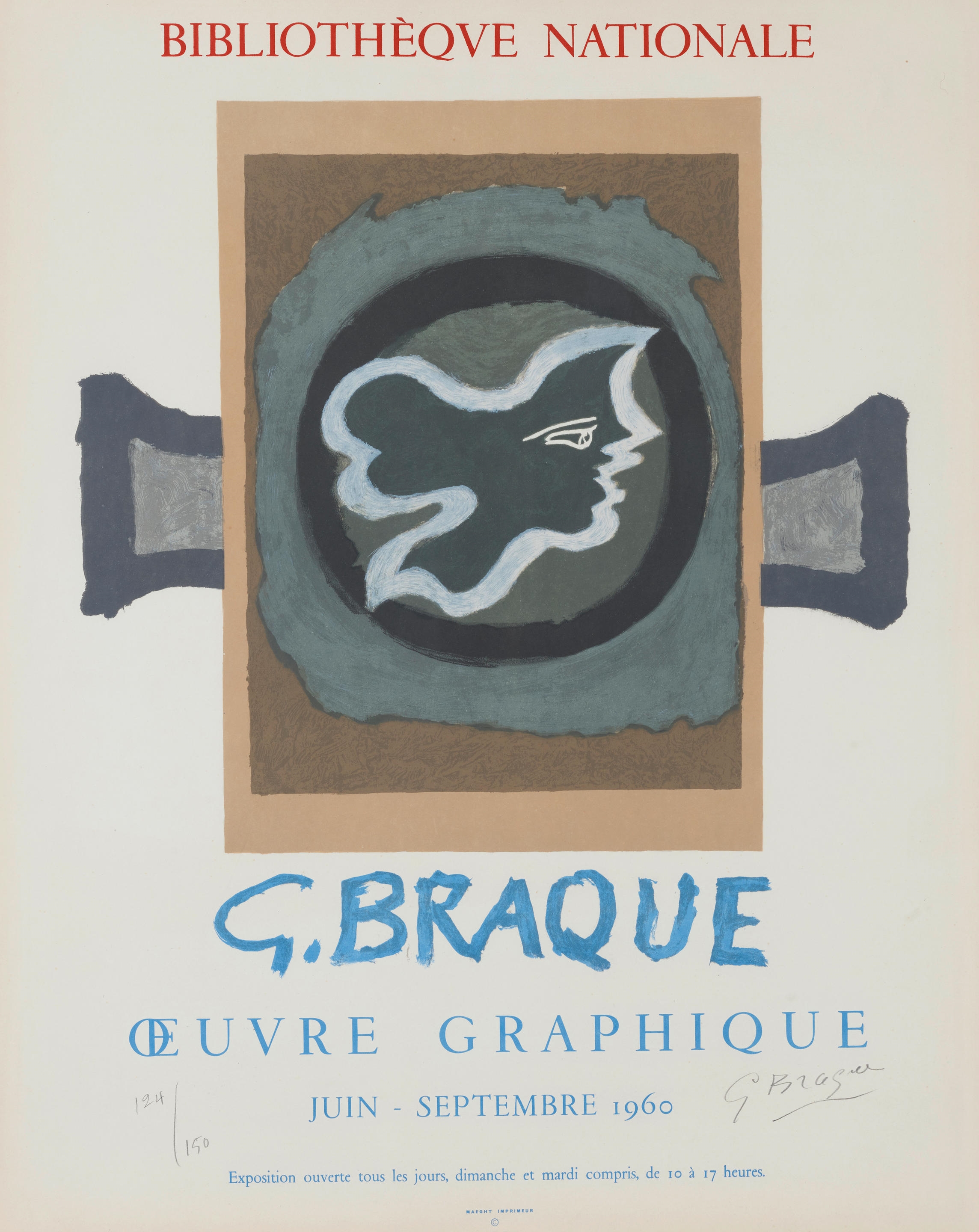 Bibliotheque Nationale by Georges Braque, 1960