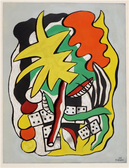Fernand Leger、COMPOSITION AUX DOMINOS Fernand Léger | Composition aux Dominos (1947) | MutualArt