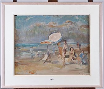 Scène de plage - Pieter van Mol