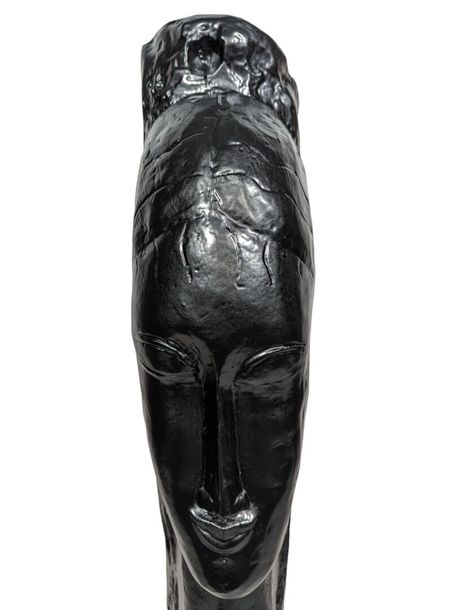Artwork by Amedeo Modigliani, Tête de Jeune femme, Made of sculpture en bronze