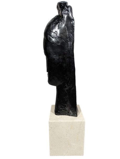 Artwork by Amedeo Modigliani, Tête de Jeune femme, Made of sculpture en bronze