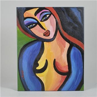 Sweden. "Mirreh". Signed. Acrylic painting - Mirsada Rebic