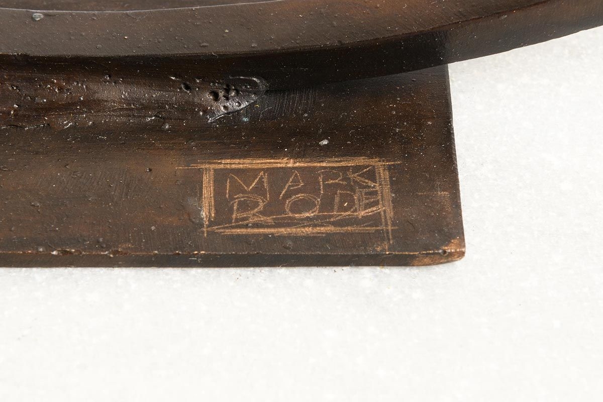 Artwork by Mark Rode, Peace, Made of unique bronze on marble base