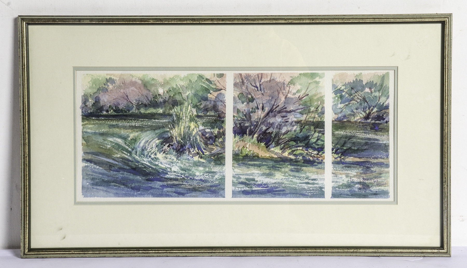 Jenny John | Triptych with river island (1989) | MutualArt