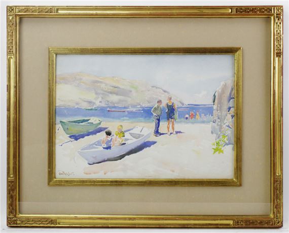 Sears Gallagher, Swim Beach Monhegan Island by Sears Gallagher