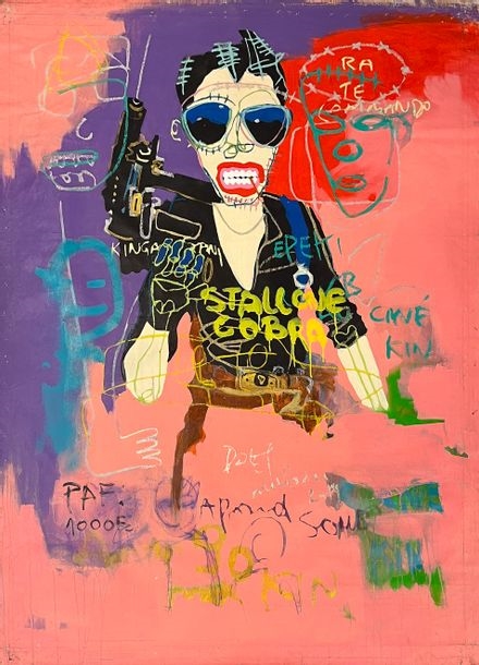 Artwork by Dolet Malalu, Stallone Cobra, Made of acrylic on canvas