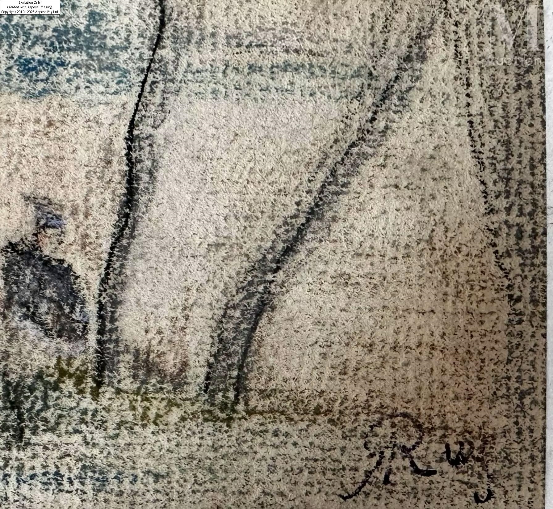 Artwork by Alphonse Ruy, Paysage, Made of pastel on paper