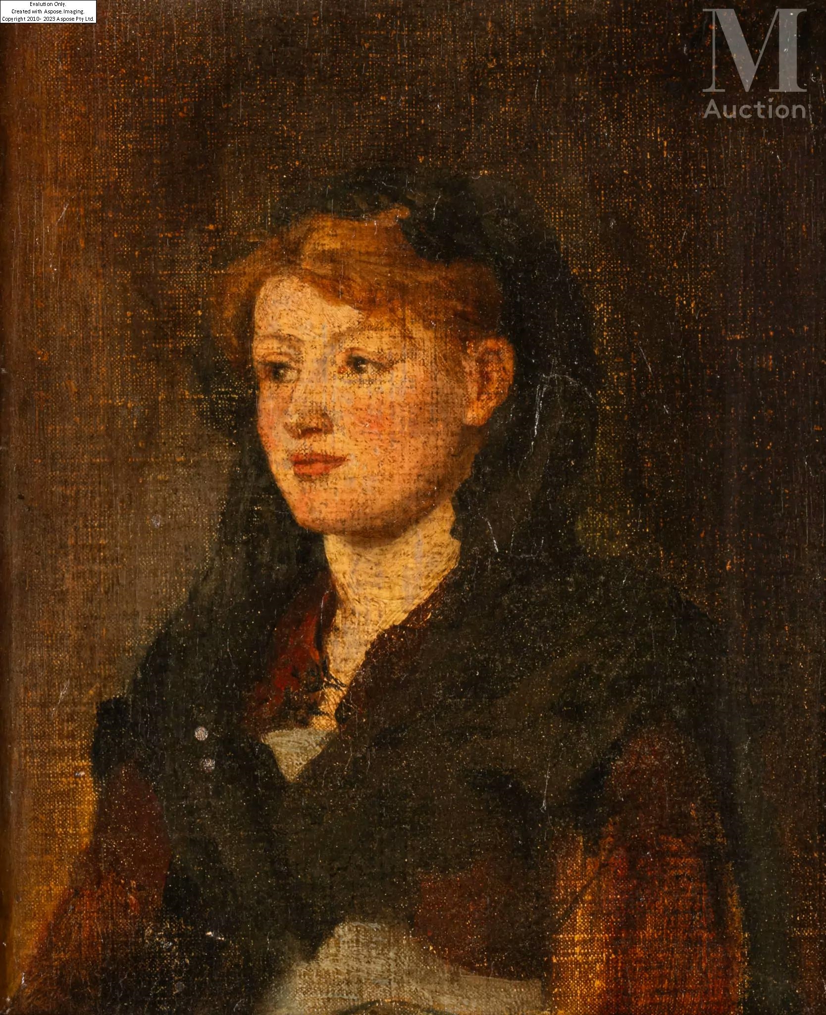 Théodule Augustin Ribot | Portrait de jeune fille | MutualArt