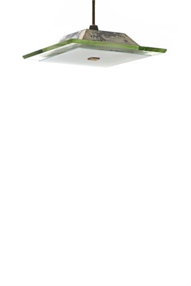 Hanging lamp Glass by Jules Leleu, circa 1959