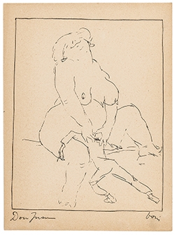 Artwork by László Boris, Ekel, Made of lithographischem ,  Original-Halbleinwand-Flügelmappe