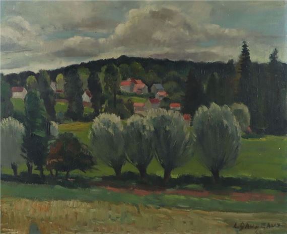 The countryside by Leon Gaudeaux, 1946