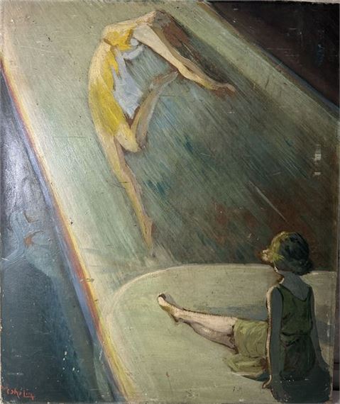 Robert MAHELIN (1889-1968) Dancer Oil on... - Lot 191 - Aponem by Robert Mahelin