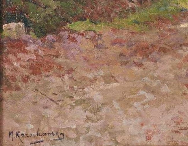 Artwork by Michel Korochansky, Ferme dans la campagne, Made of oil on canvas