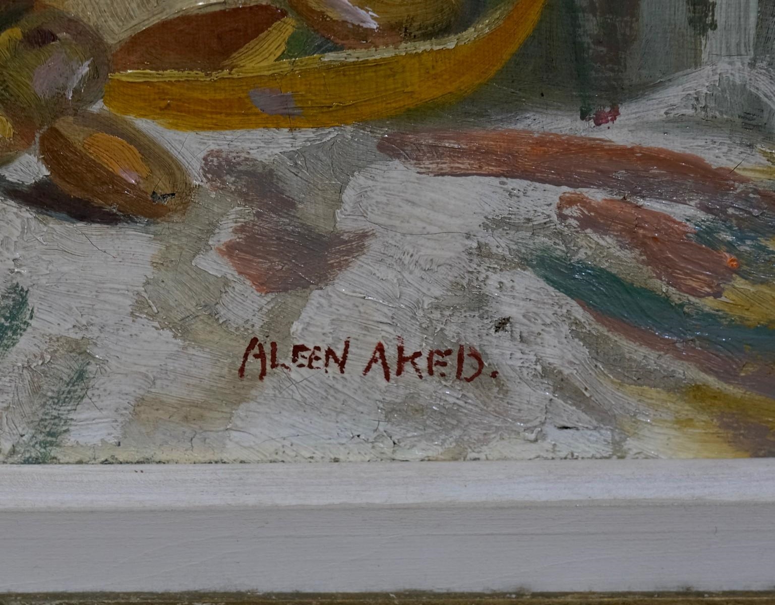 Artwork by Aleen Aked, Still Life with Fruit, Made of oil on canvas