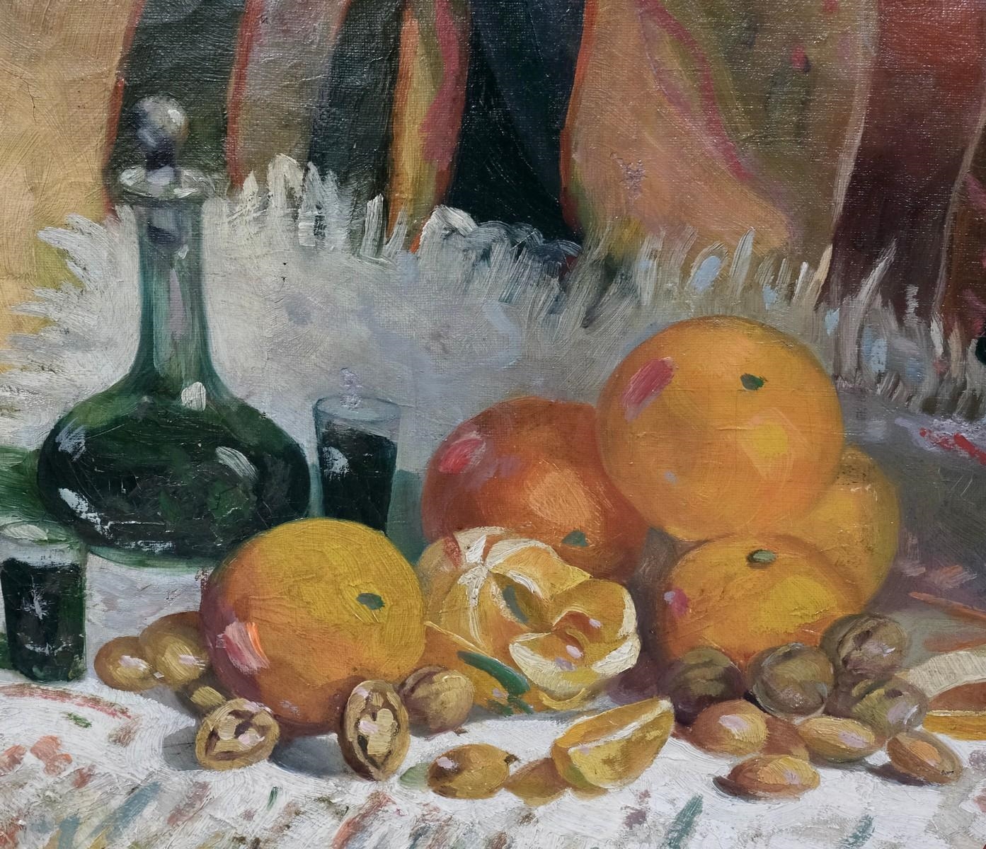 Artwork by Aleen Aked, Still Life with Fruit, Made of oil on canvas