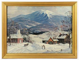 Vermont Winter Landscape - Robert Shaw Wessom