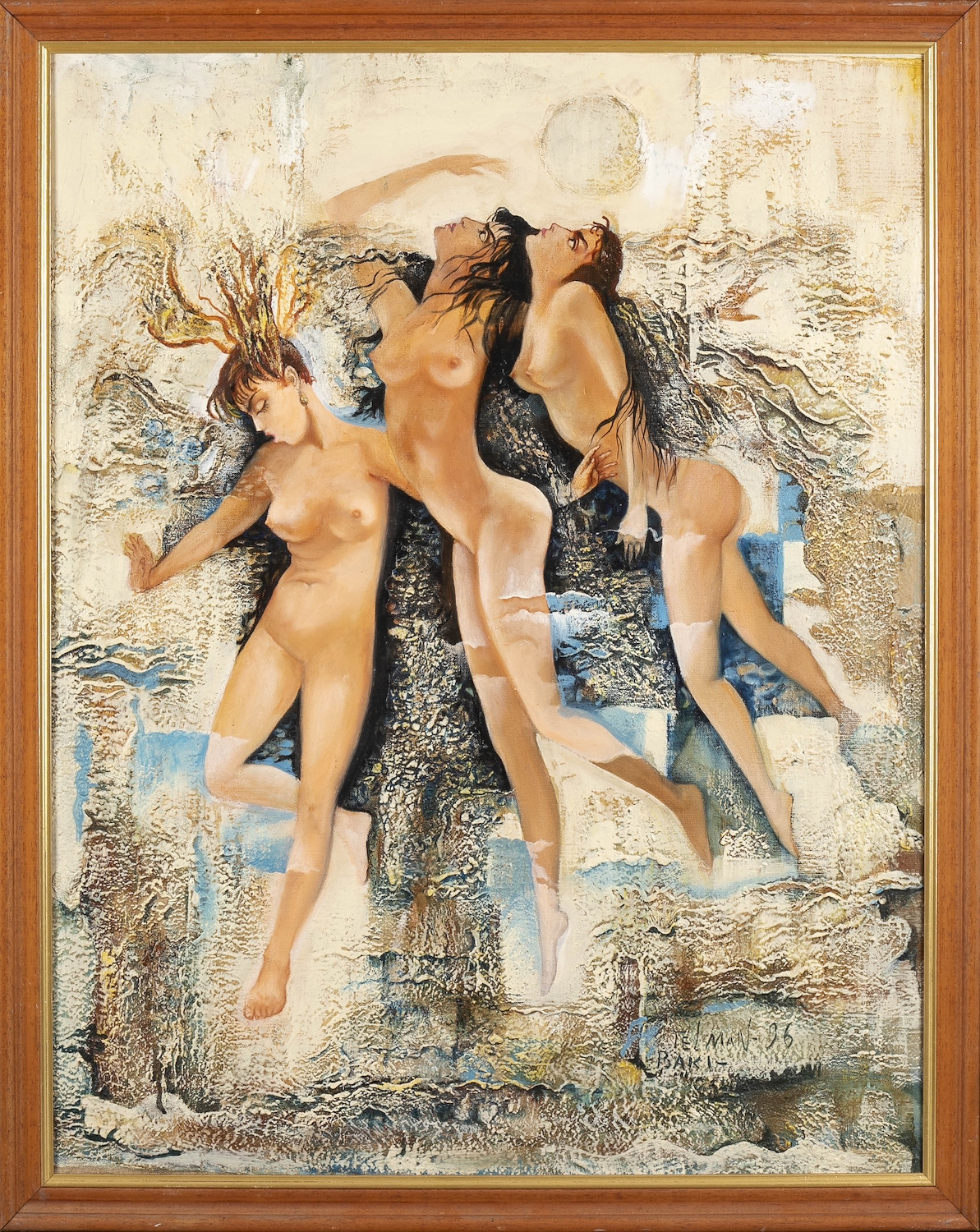 Artwork by Telman Baki, Üç Güzeller, Made of oil on canvas