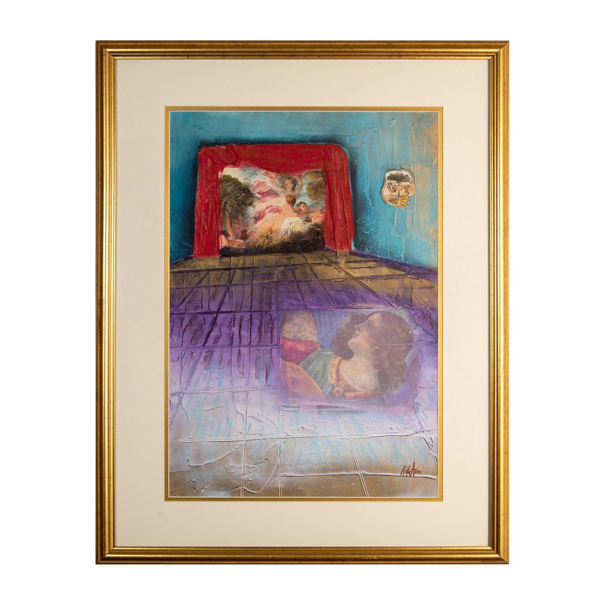 Roya Azim | Roya Azim (b. 1964) Mixed Media Collage, Signed | MutualArt