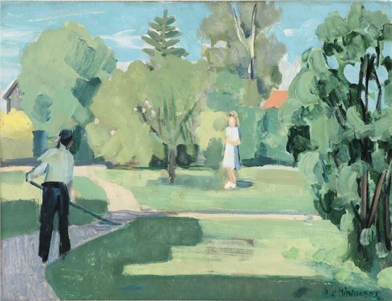 Garden picture by Sámal Elias Frederik Joensen-Mikines