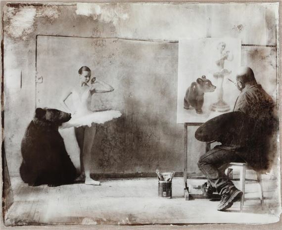 Composition with bear and ballet dancer by Gregori Maiofis, 2008
