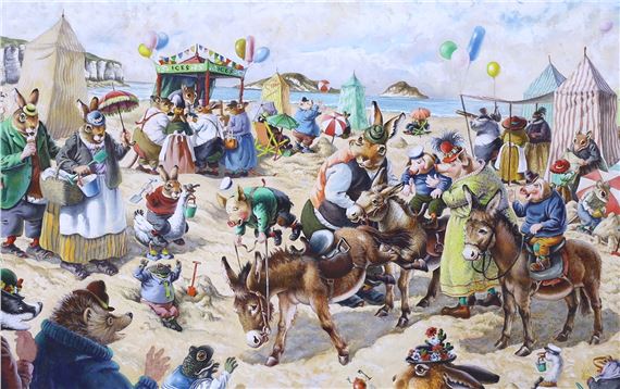 Sam Pig's first donkey ride by Norman Meredith