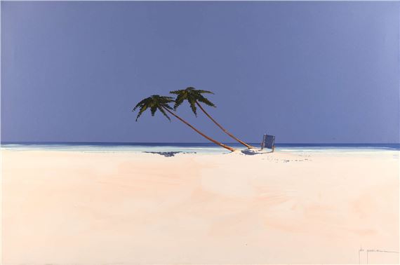 Seat on a tropical beach by John Horswell