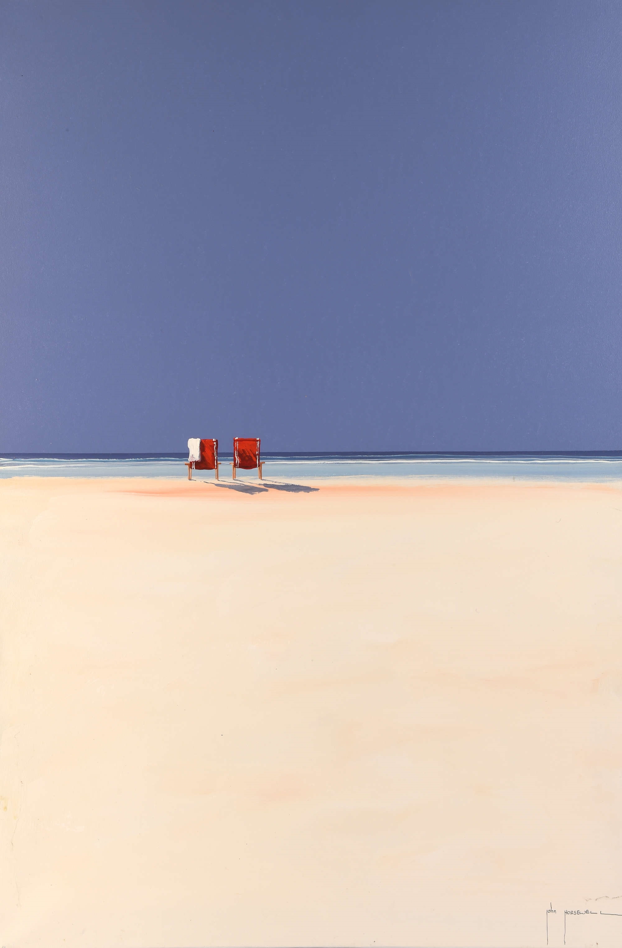 Artwork by John Horswell, White sands, Made of acrylic on canvas