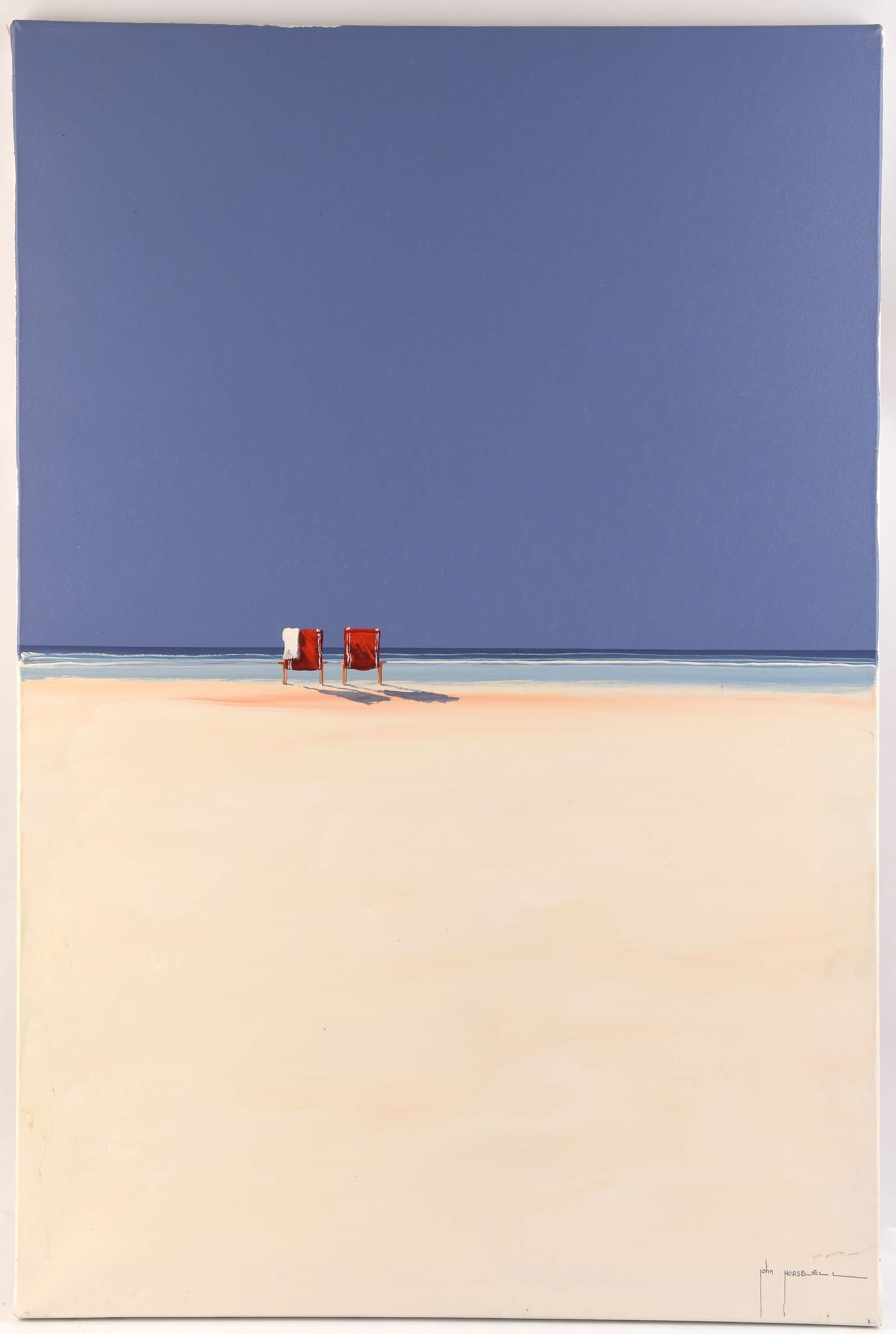 Artwork by John Horswell, White sands, Made of acrylic on canvas