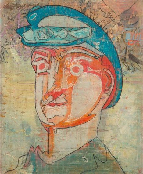 Portrait of a worker by Pierre Courtens