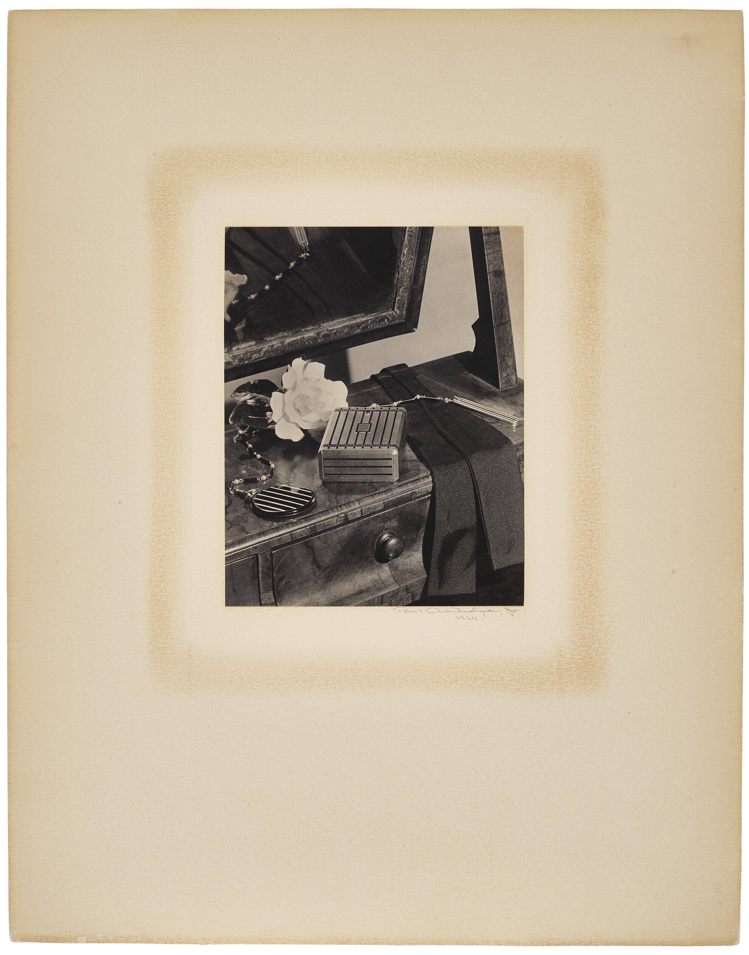 Paul Outerbridge | Dresser with Tie and Accessories (1924) | MutualArt