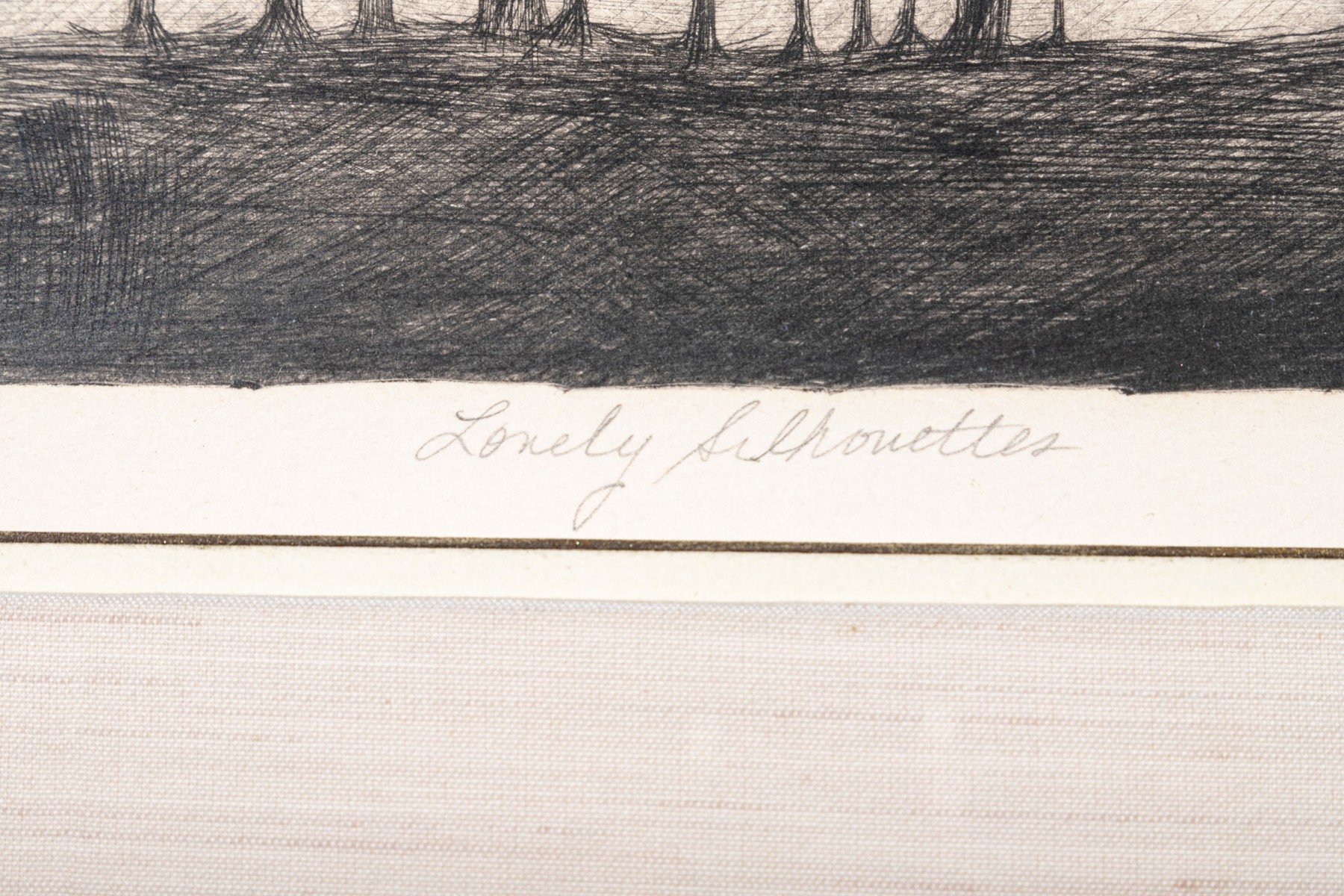 Artwork by Caroline Cutrona, "Lonely Silhouettes", Made of etching