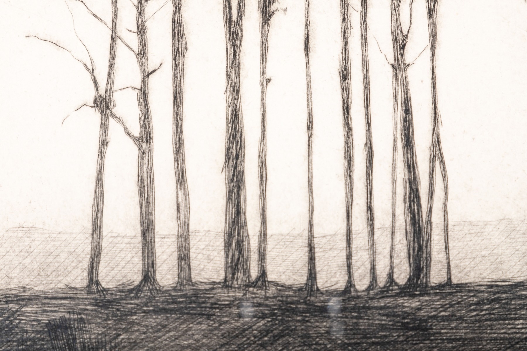 Artwork by Caroline Cutrona, "Lonely Silhouettes", Made of etching
