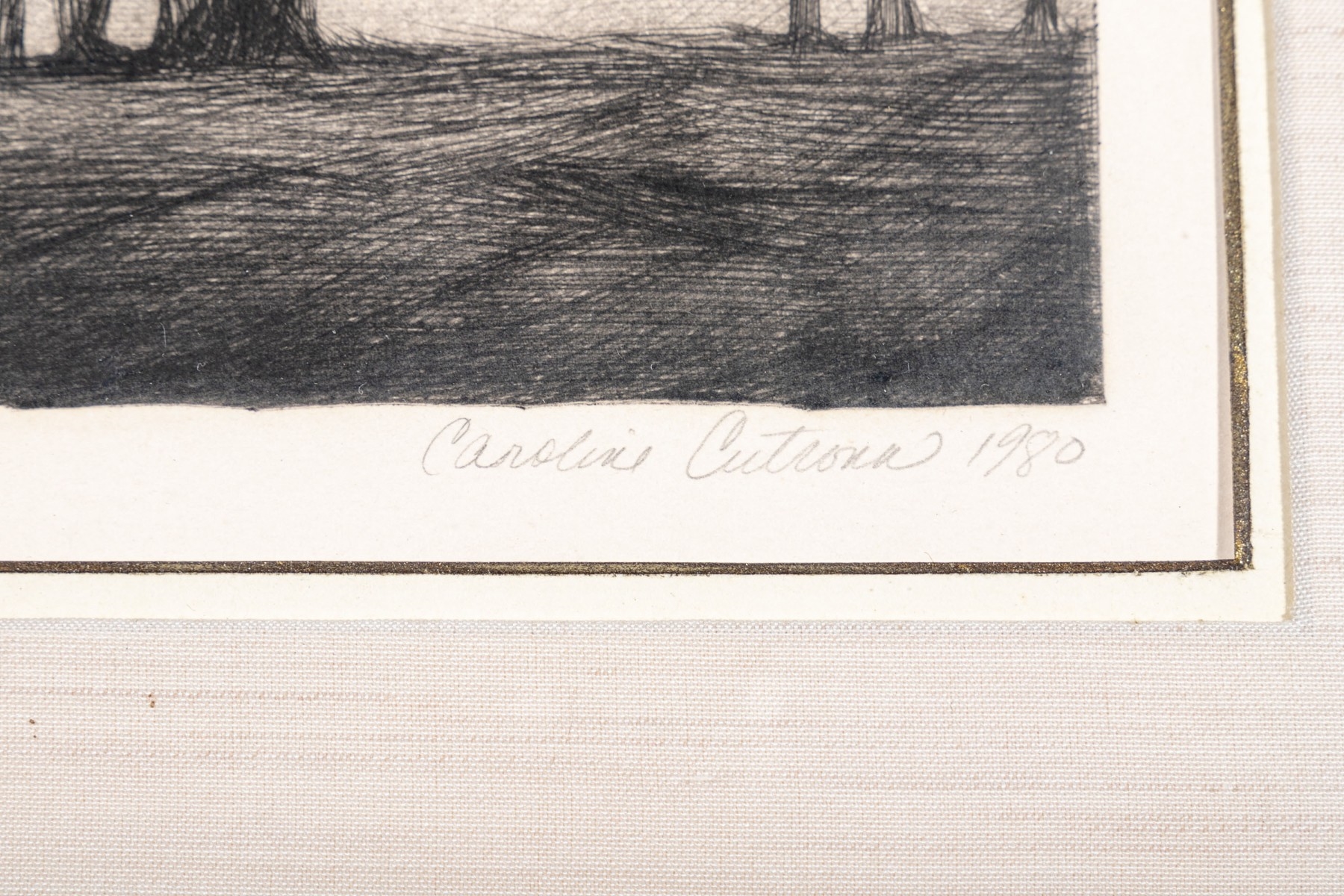 Artwork by Caroline Cutrona, "Lonely Silhouettes", Made of etching