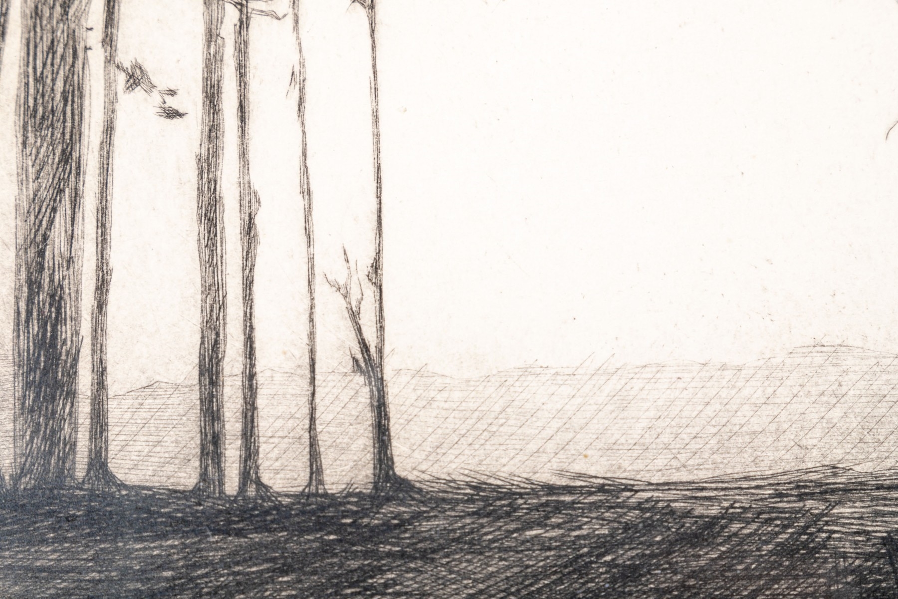 Artwork by Caroline Cutrona, "Lonely Silhouettes", Made of etching