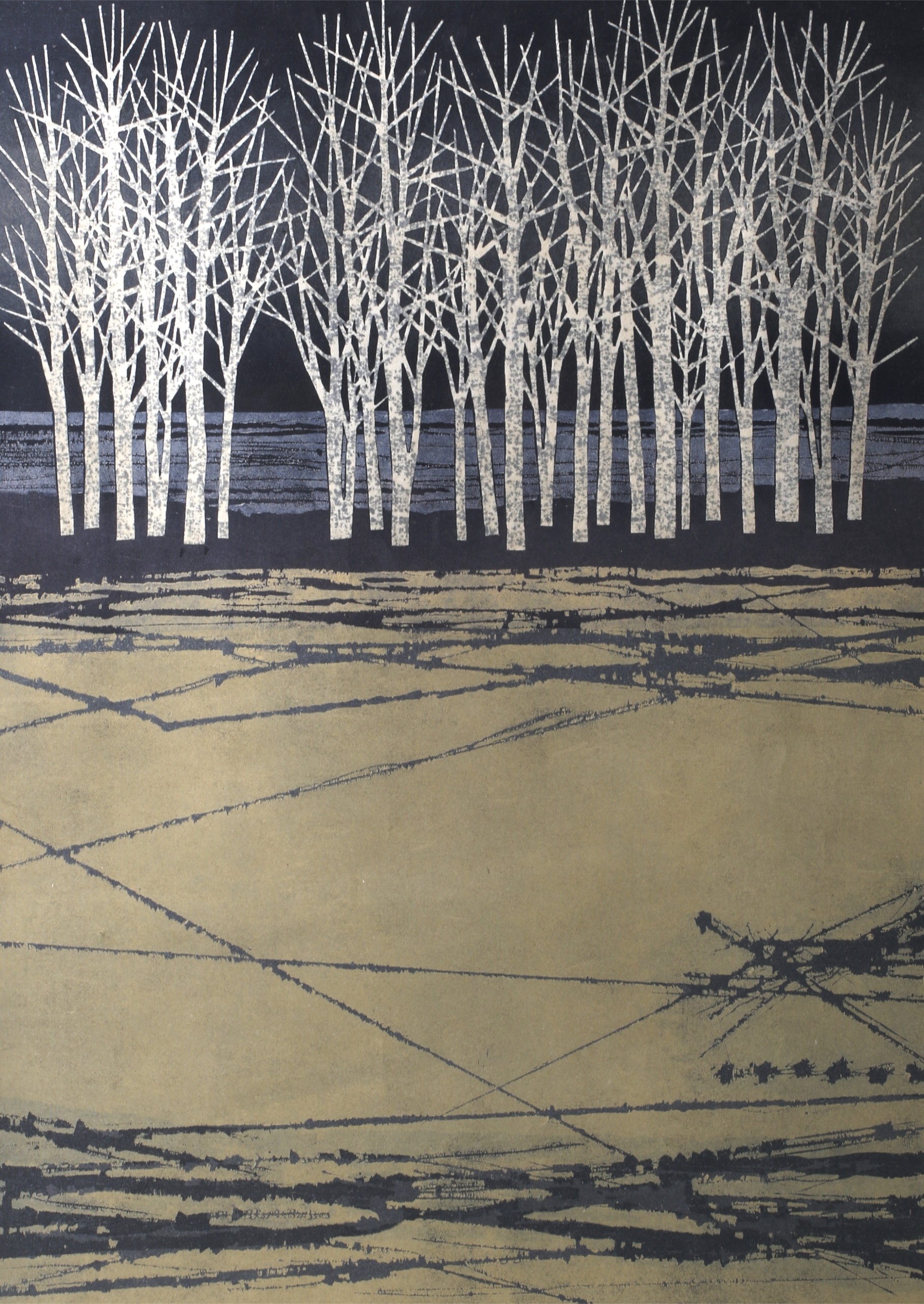 Artwork by Fumio Fujita, Trees, Made of print