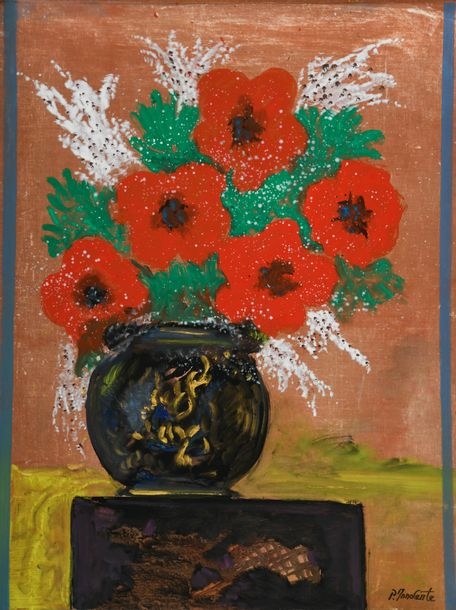 Pierre-Vincent Innocente | Fleurs rouges | MutualArt
