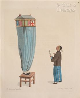 Moeurs et coutumes des Chinois et leurs costumes en couleur d'après les tableaux de Pu-Qùa peintre à Canton Londres - Johann Gottfried Grohmann