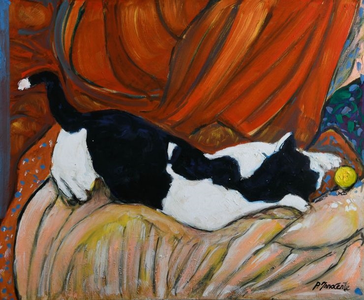 Pierre-Vincent Innocente | Le chat et la balle (1977) | MutualArt