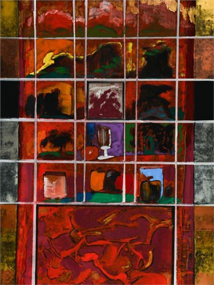 Pierre-Vincent Innocente | Composition en rouge | MutualArt