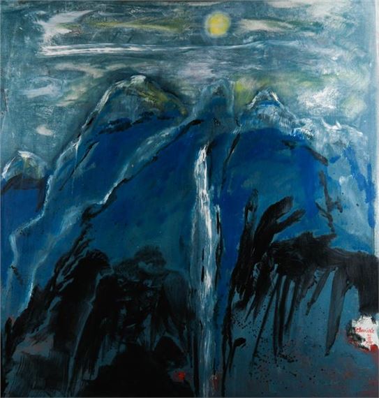 Pierre-Vincent Innocente | Cascade fond bleu | MutualArt