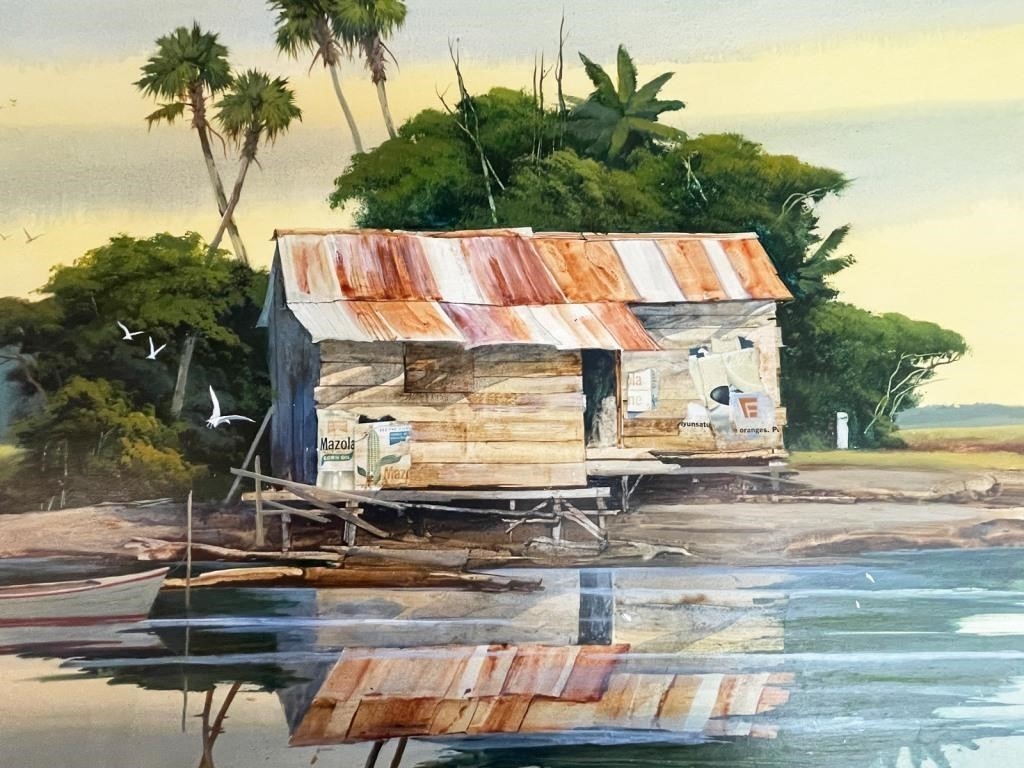 Neil Adamson | NEIL ADAMSON MIXED MEDIA FLORIDA BACKWATER PAINTIN ...