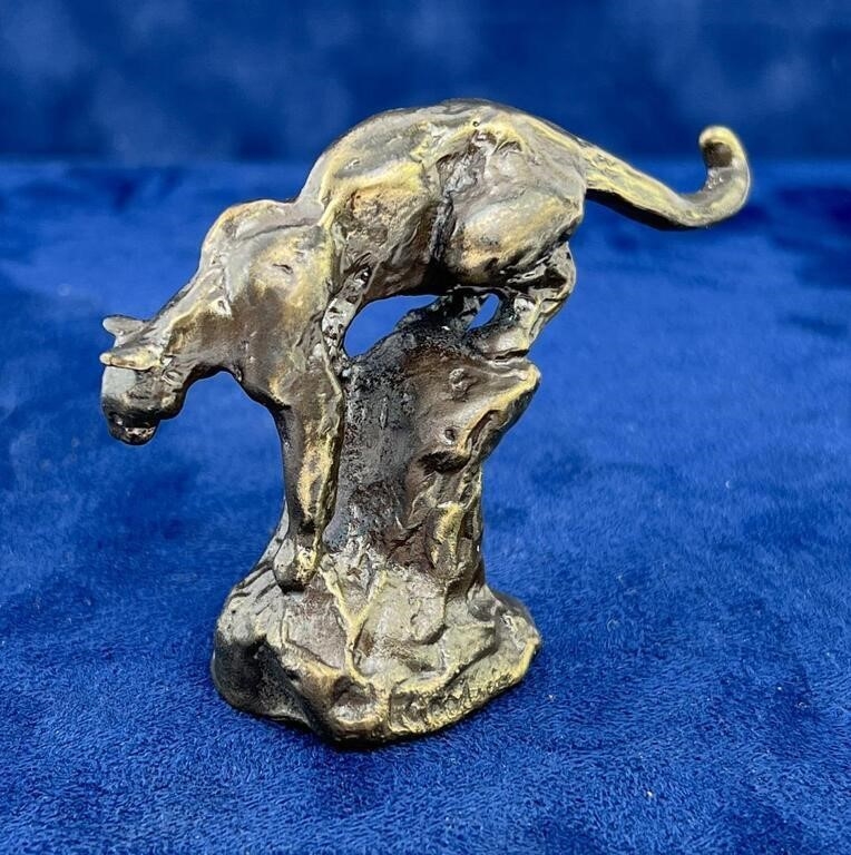 Philip R. Goodwin Philip R Goodwin Mountain Lion Bronze MutualArt
