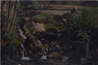 Bosco con ponte - Carlo Thermignon