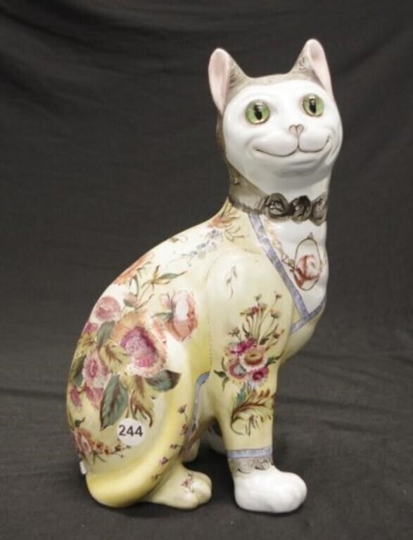 Emile Gallé | Rare Emile Galle faience cat figurine | MutualArt
