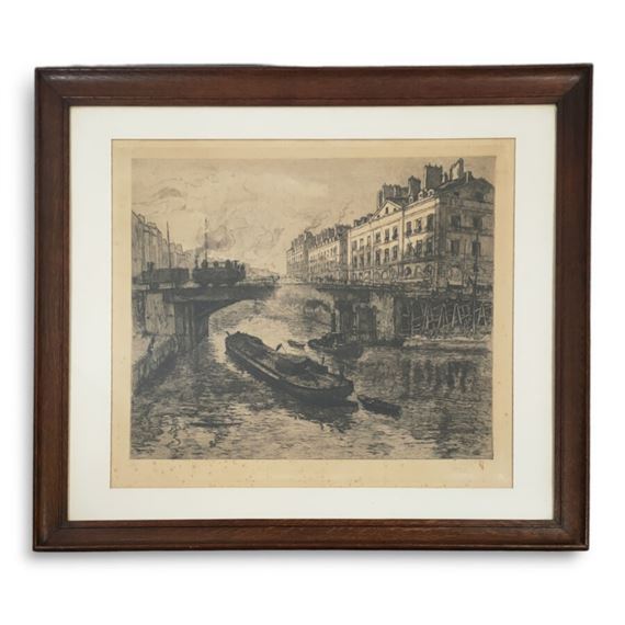 PINARD (1883-1938) Nantes, le confluent de la Loire et de l'Erdre, 1933