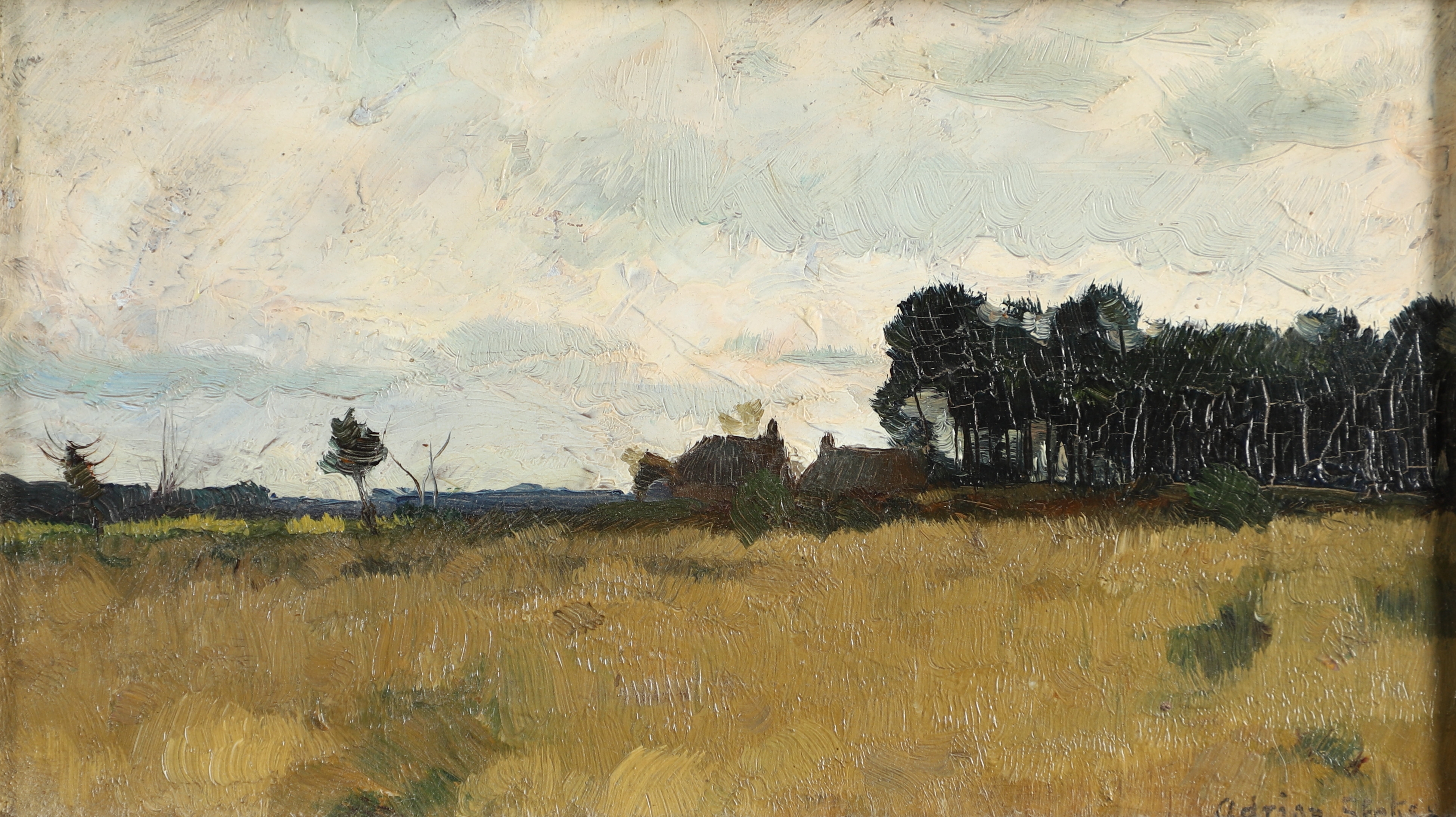 Adrian Scott Stokes | LANDSCAPE WITH TREES AND COTTAGES | MutualArt