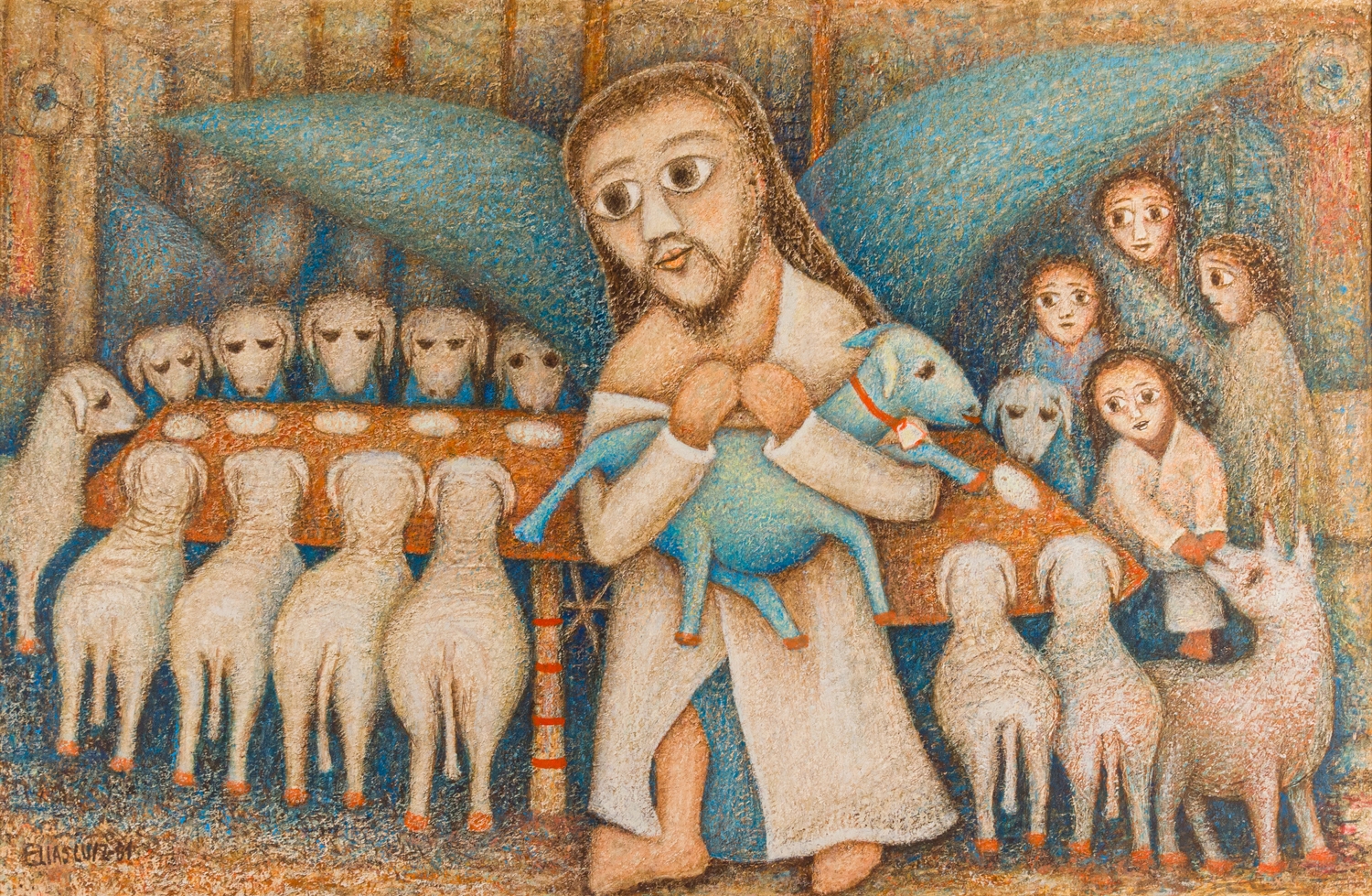 Artwork by Elias Luis da Silva, "Pastor", Made of oil on canvas