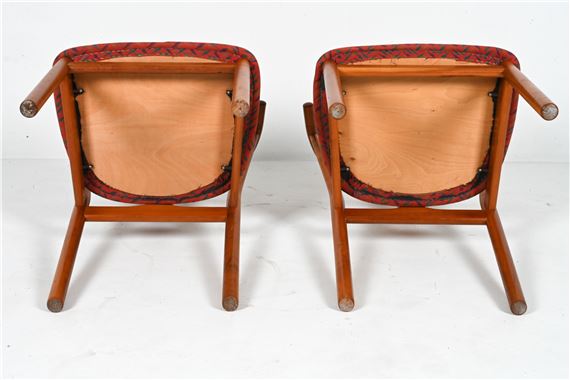 Hans J. Wegner | (10) KARL HOFFER-LARSEN CHERRY WISHBONE CHAIRS