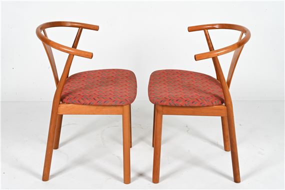 北欧 ヴィンテージ デンマーク製 K. Hoffer Larsen チェア　④ Hans J. Wegner | (10) KARL HOFFER-LARSEN CHERRY WISHBONE CHAIRS