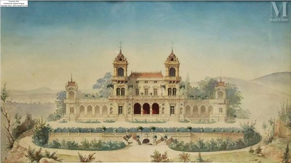 Louis Castel | Projet d'architecture - Palais niçois (1879) | MutualArt